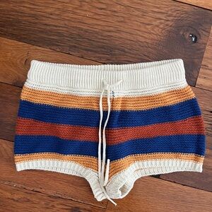 Free People Striped Knit Women Shorts